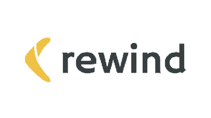Full color logo for rewind